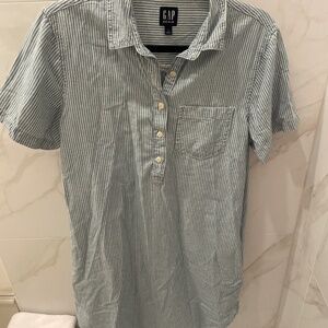 Gap cotton dress striped 2 pockets
